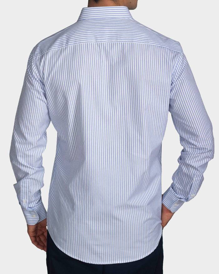Camisa manga larga para hombre blue