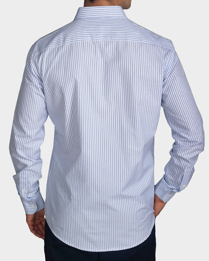 Camisa manga larga para hombre blue