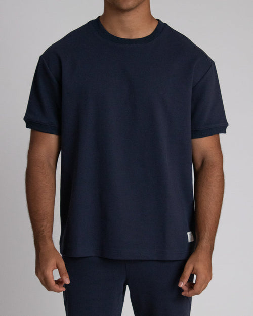 Camiseta fondo entero para hombre azul