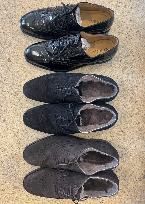 Campino | Black Gloss, Black Suede, Coffee Suede | Size 47-47,5