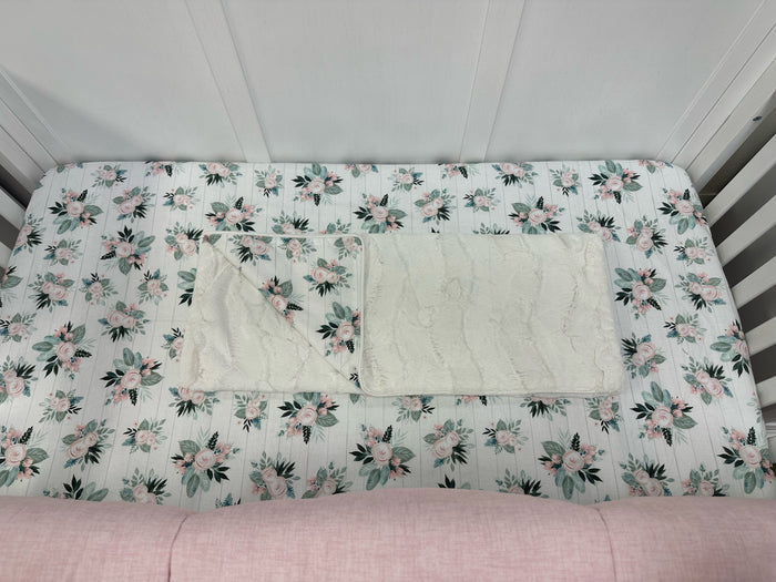 CF Baby Custom Bedding | Shiplap Roses Collection
