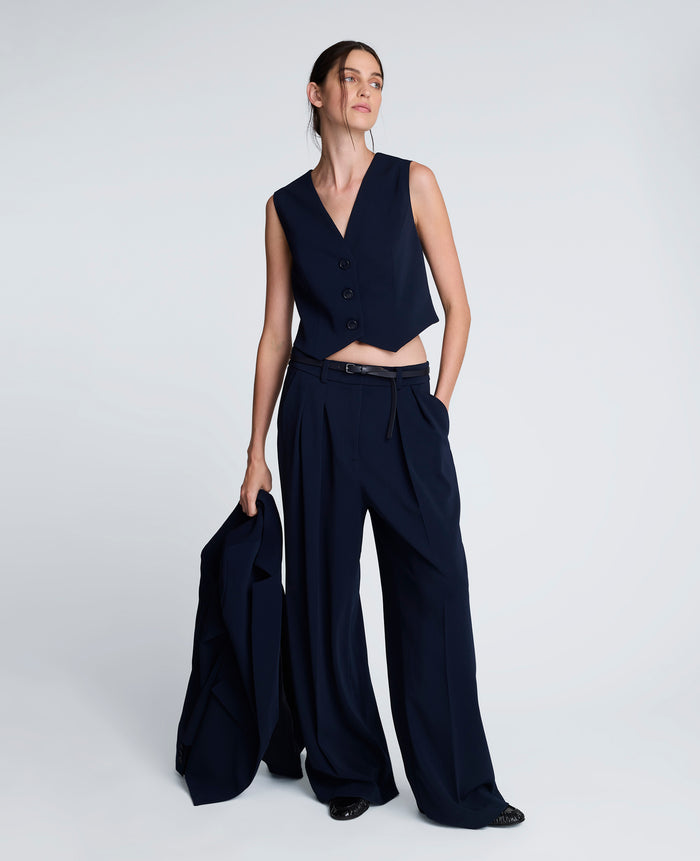 Chaleco 3 botones para mujer luxe twill