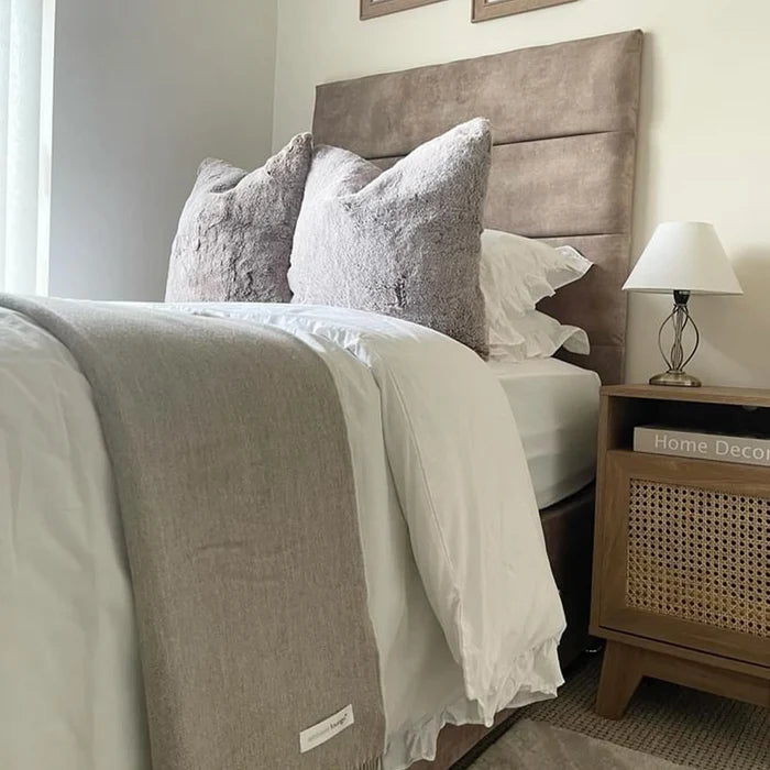 Deluxe Faux Fur Cushion - Cappuccino (Set of 2)