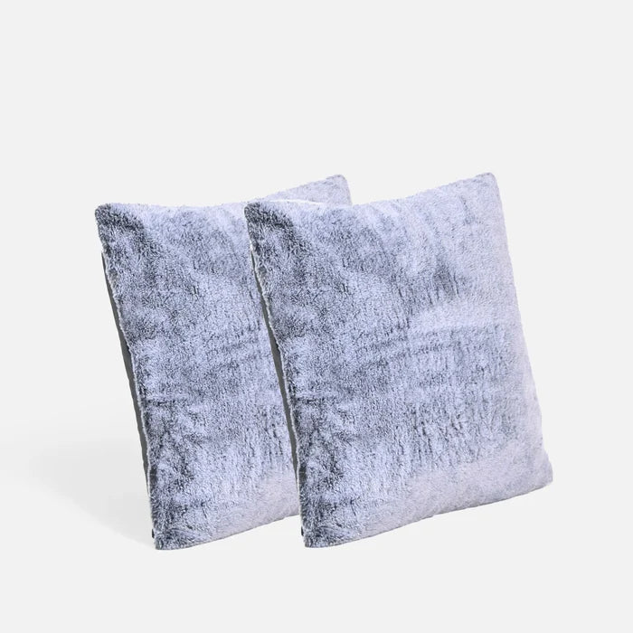 Deluxe Faux Fur Cushion - Sensory Grey (Set of 2)