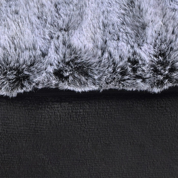 Deluxe Faux Fur Cushion - Sensory Grey (Set of 2)