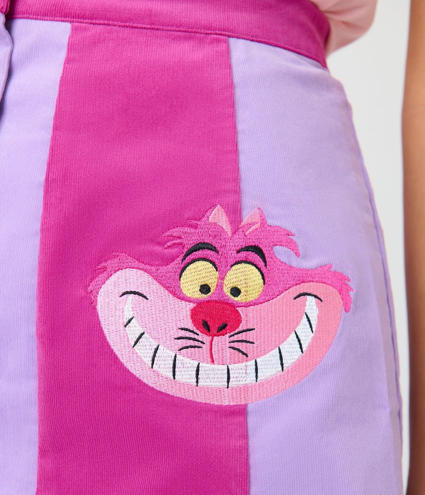 Disney Alice In Wonderland Collection By Smak Parlour Purple Cheshire Cat Corduroy Mini Skirt