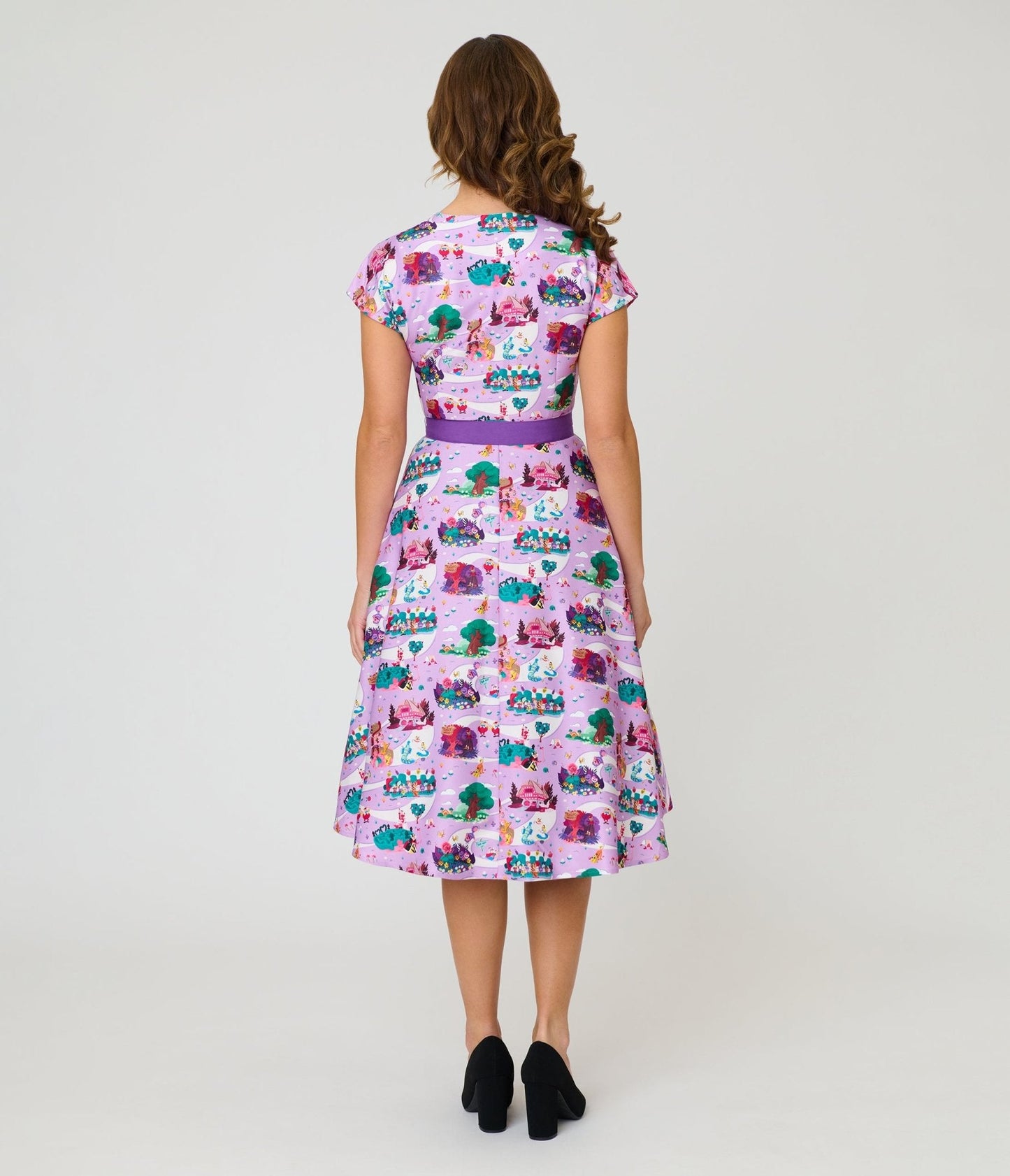 Disney Alice In Wonderland Collection By Unique Vintage Wonderland Map Hedda Swing Dress
