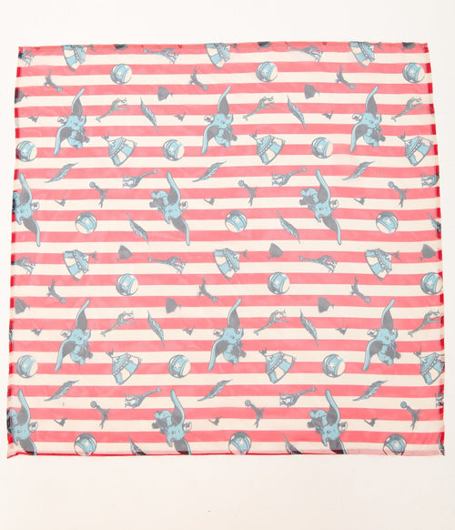 Disney Dumbo Collection by Unique Vintage Dumbo Red Stripes Hair Scarf