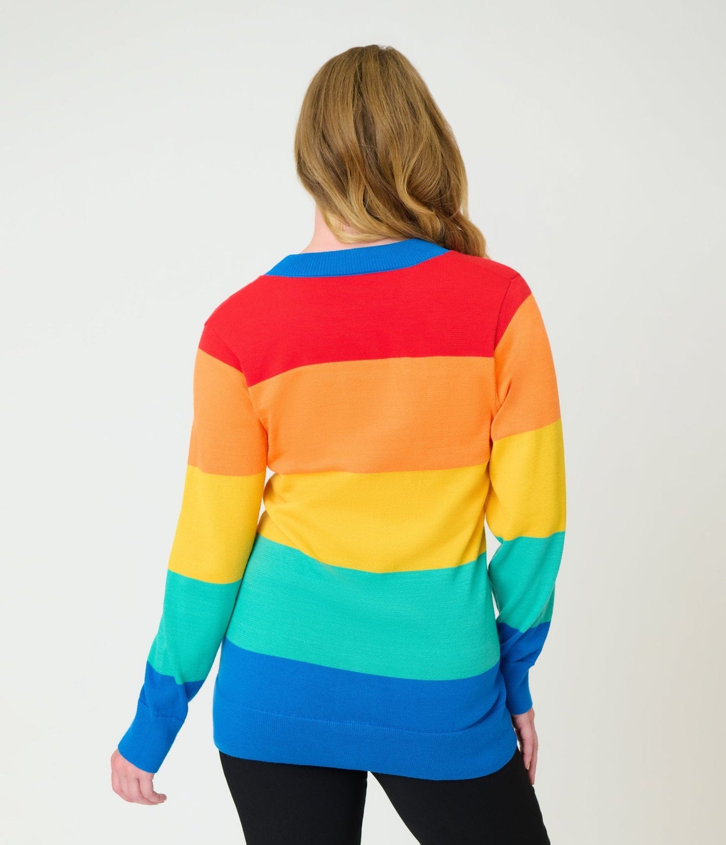 Disney Pride Collection by Unique Vintage Rainbow Mickey Button Cardigan