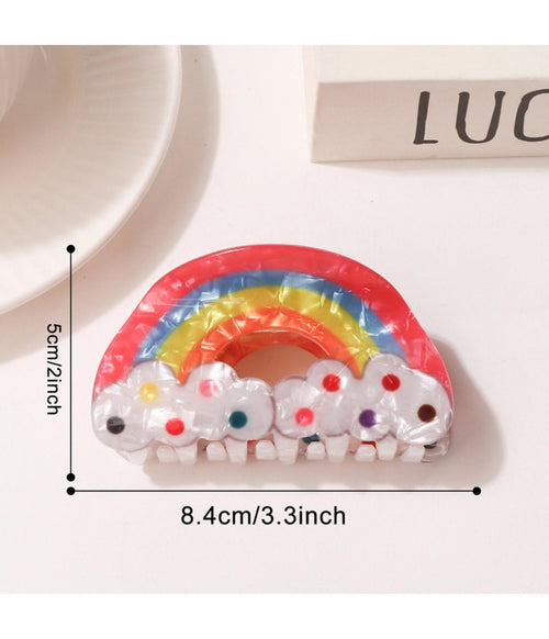 Dreamy Rainbow Cloud Hair Claw Clip