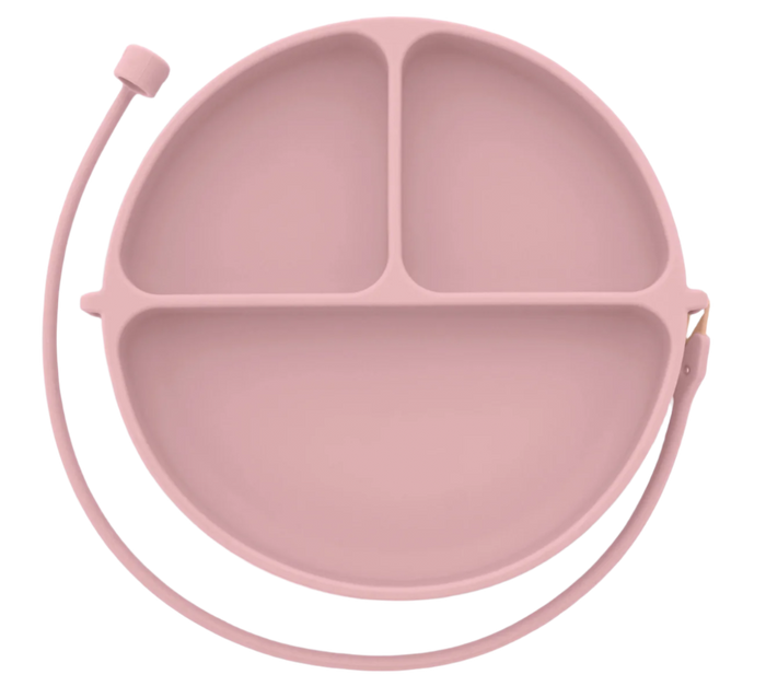 DropLess Plate | Silicone Suction Plate with Utensil Attachment