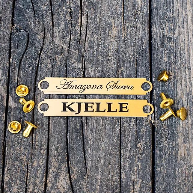 Engraved Name Plate for Accessories 9.5 x 63 mm