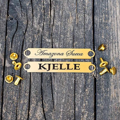 Engraved Name Plate for Accessories 9.5 x 63 mm