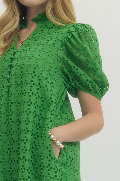 Holland Puff Sleeve Midi Dress
