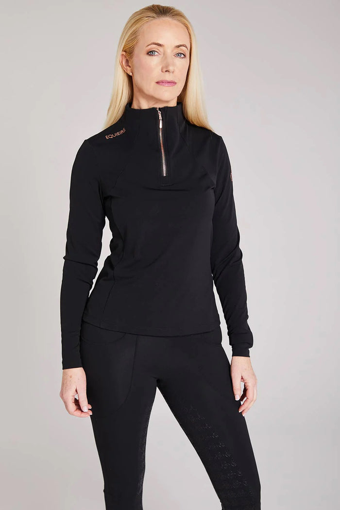 Equieire Emily Ladies Long Sleeved Top- Black