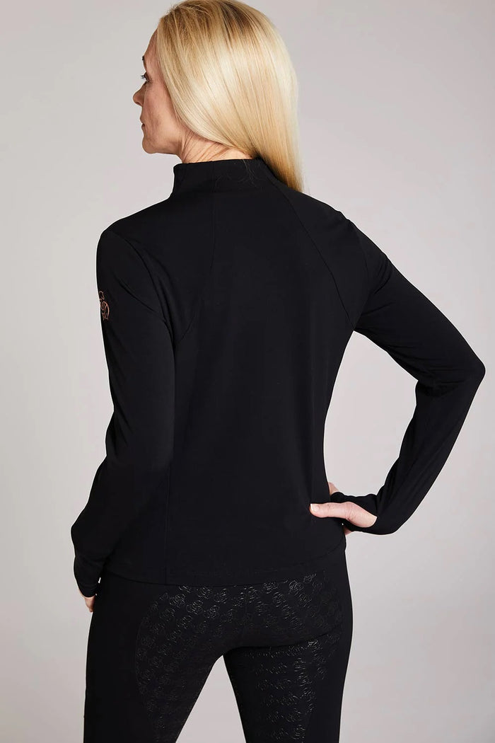 Equieire Emily Ladies Long Sleeved Top- Black