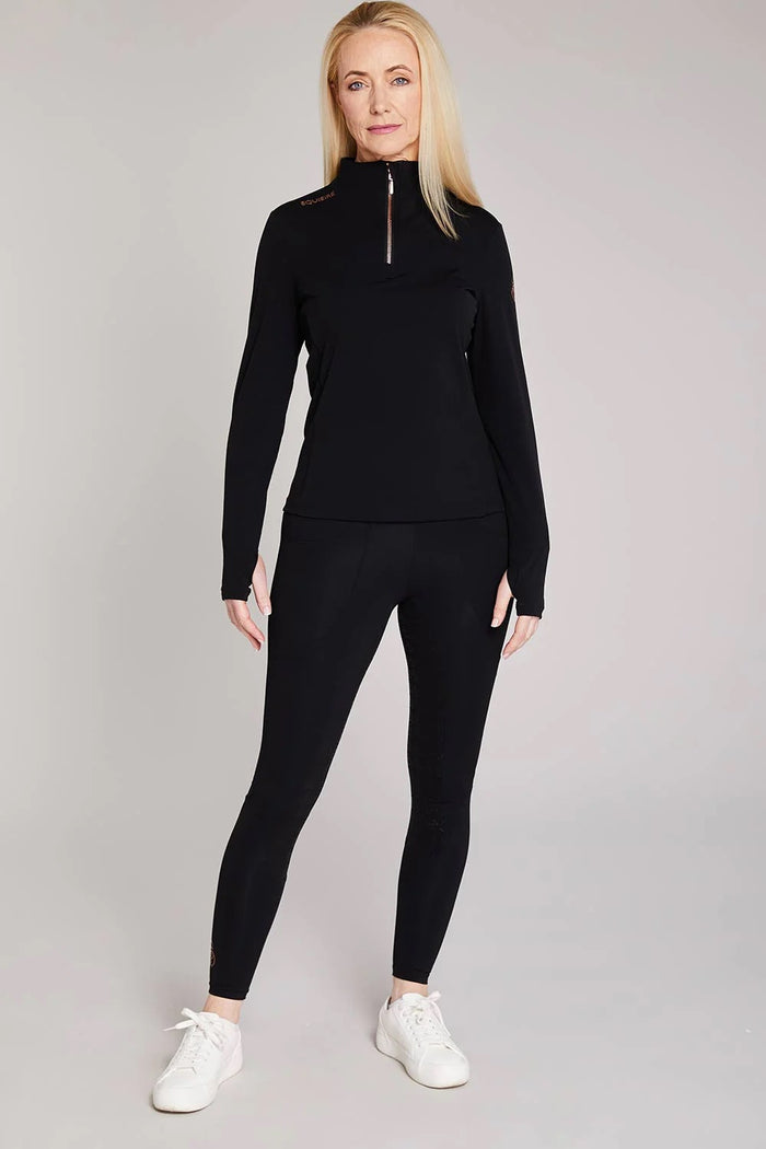 Equieire Emily Ladies Long Sleeved Top- Black