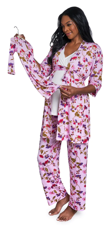 Everly Grey |  5-Piece Pajama Set | Lavender Rose