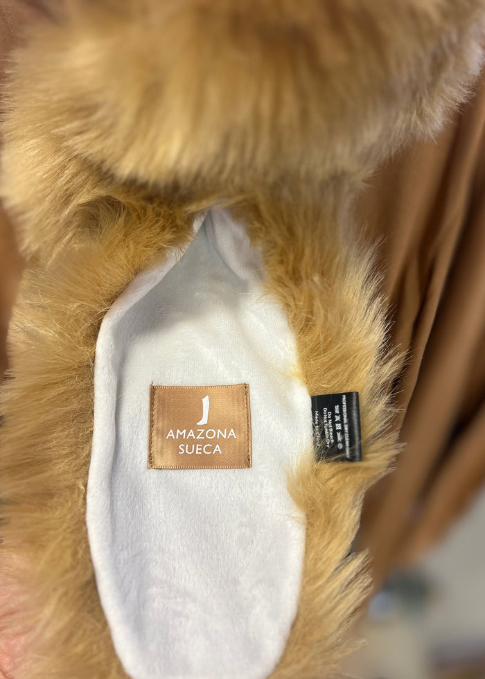 Faux Fur Scarf Beige