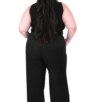 Foxblood Black Wide Leg Trousers