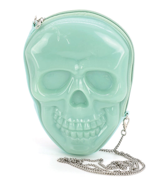 Glows in the Dark Skull Head Crossbody Bag
