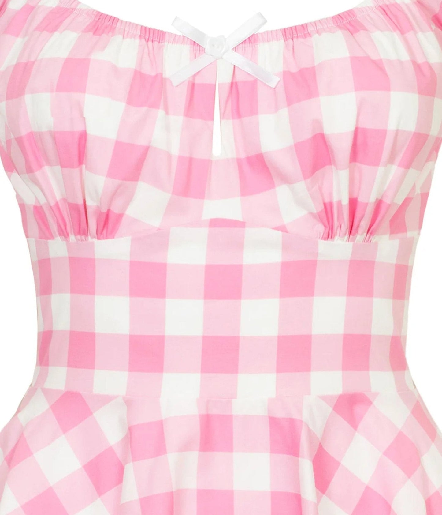 Hell Bunny Pink Gingham Swing Dress
