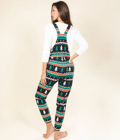 Holiday Fair Isle Pajama Overalls