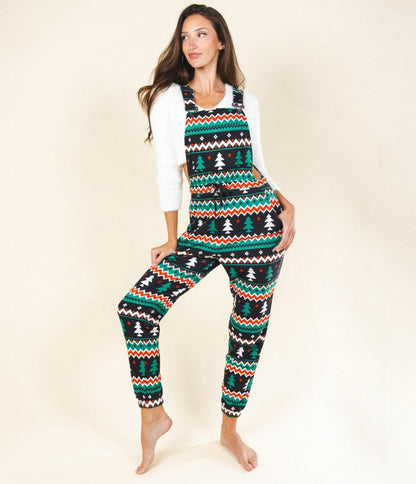 Holiday Fair Isle Pajama Overalls