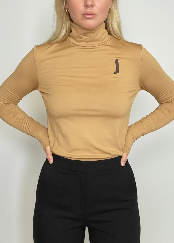 Flavia Base Turtleneck Shirt Beige
