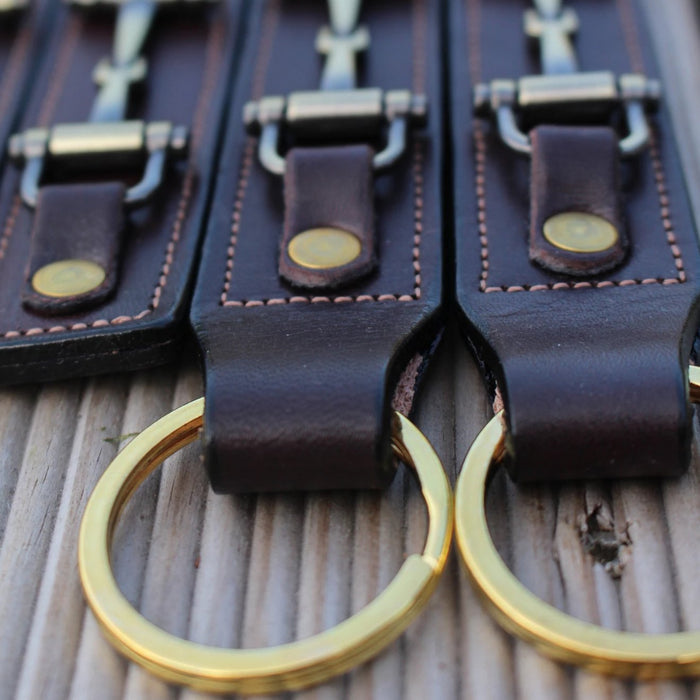 Keyring Snaffle Bit in Oakbark