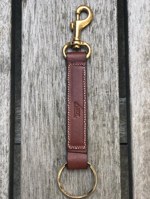 Keyring Strap With Brass Snap in Oakbark
