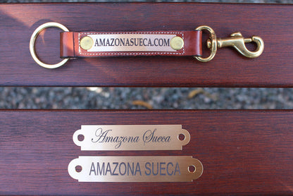 Keyring Strap With Brass Snap in Oakbark