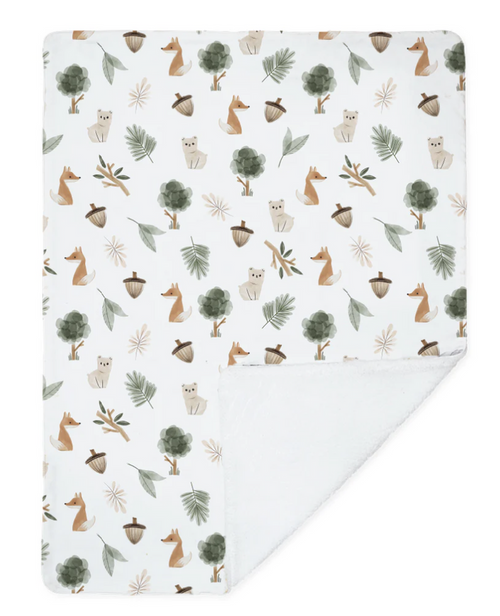 Living Textiles | Jersey Sherpa Blanket | Forest Retreat