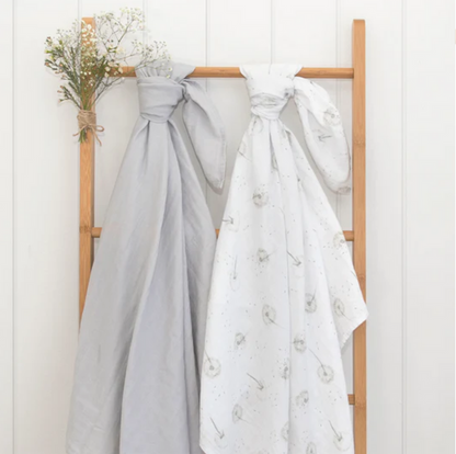 Living Textiles | Organic Muslin 2PK Swaddles | Dandelion