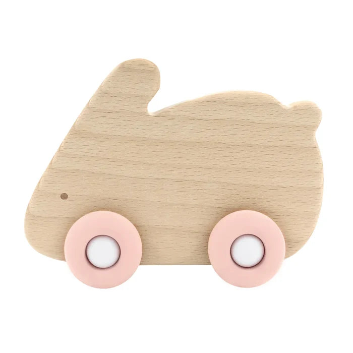 Living Textiles | Push Along Wooden Bunny