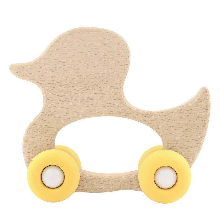 Living Textiles | Push Along Wooden Ducky