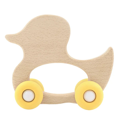 Living Textiles | Push Along Wooden Ducky