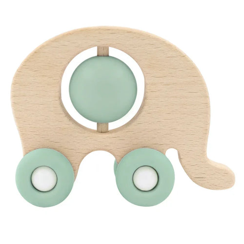Living Textiles | Push Along Wooden Elephant