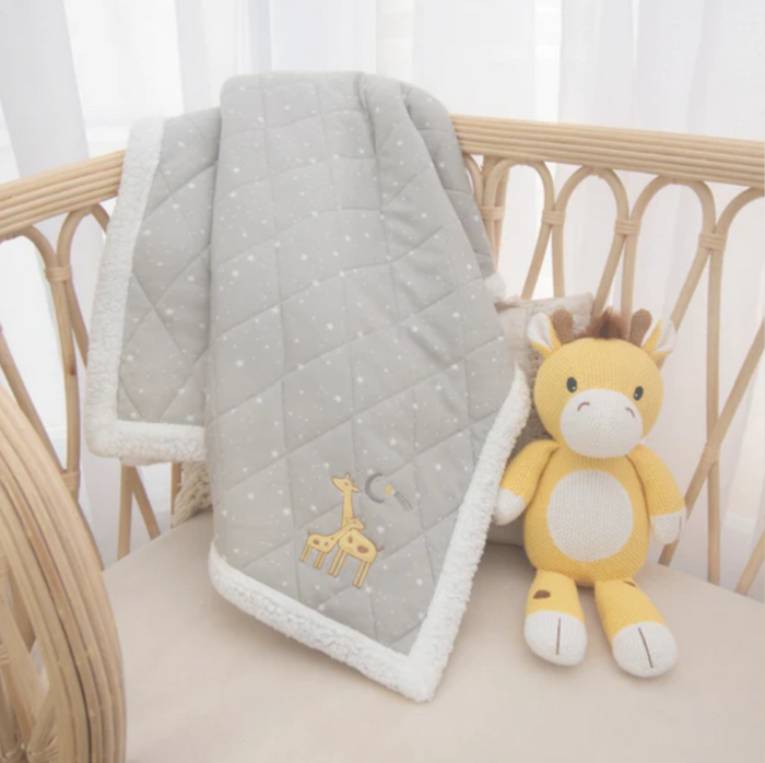 Living Textiles | Stroller Blanket | Noah Giraffe