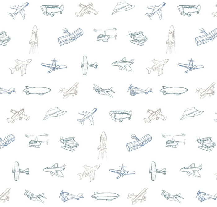 Magnetic Me | Airplanes Organic Cotton Footie