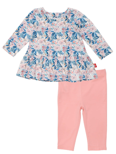 Magnetic Me | Once and Floral Ruffle Top + Leggings