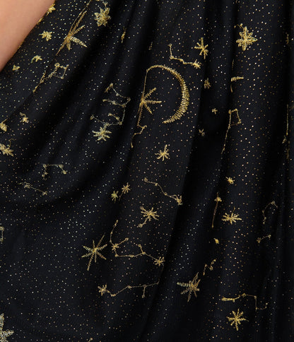 Magnolia Place Black Celestial Midori Swing Dress