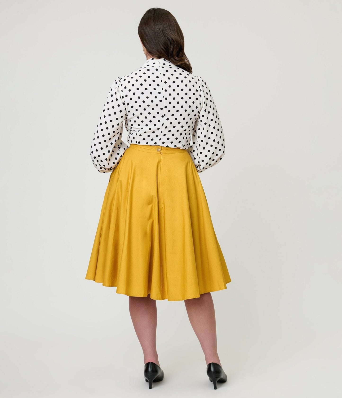 Magnolia Place Mustard Sally Swing Skirt