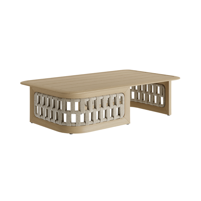 N2 light coffee table hand laced weave detail product image