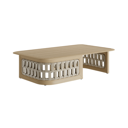 N2 light coffee table hand laced weave detail product image