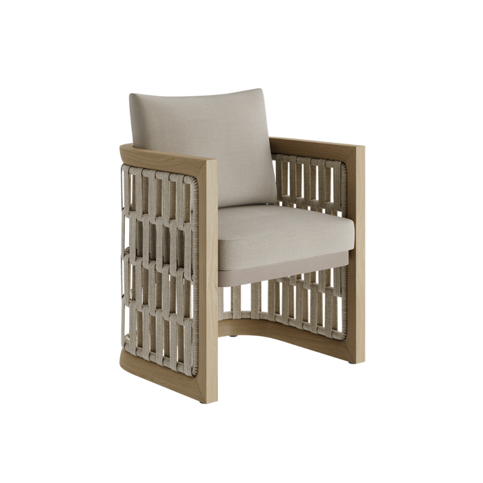 N2 Light dining table hand laced weave detail product image
