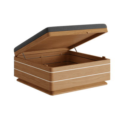 N6 dark footstool outside furniture with storage
