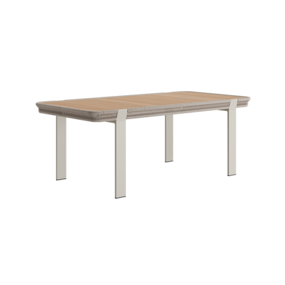 N7 dining table made with Aluminium & Rope detailing on the side product image for home and garden