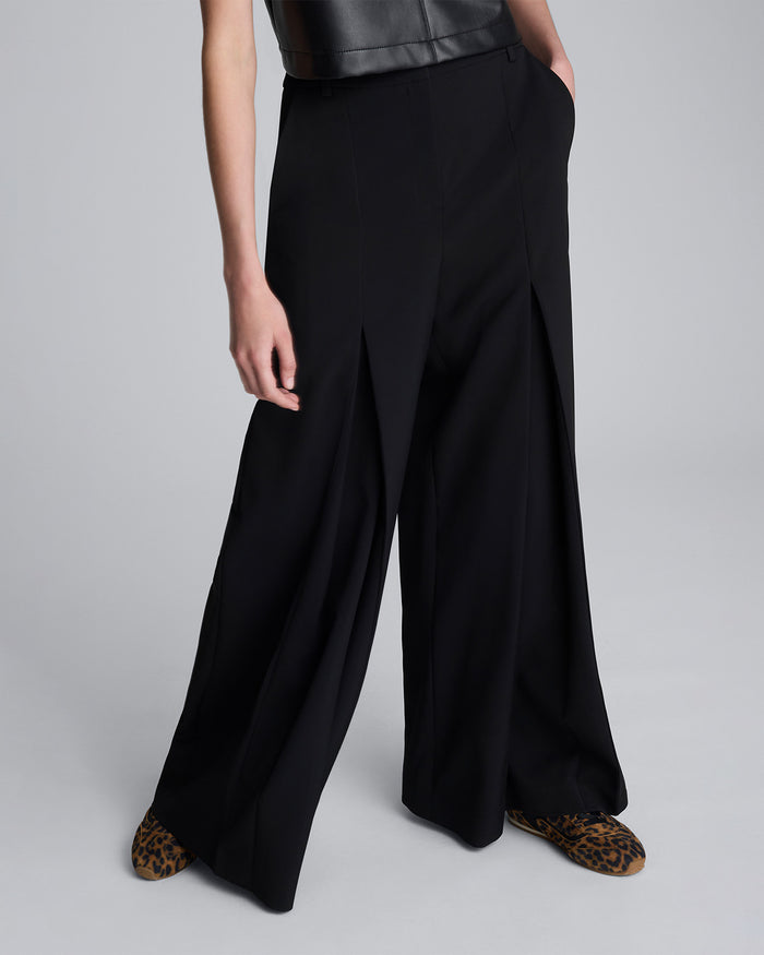 Pantalón de tiro alto para mujer luxe twill