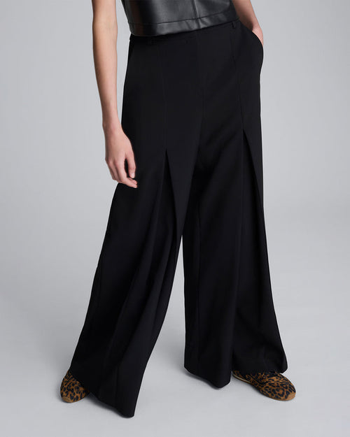 Pantalón de tiro alto para mujer luxe twill